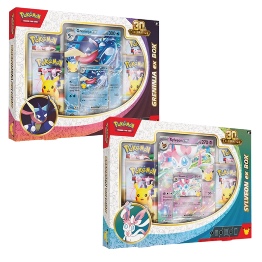 30th Celebration - Greninja ex / Sylveon ex Box (Pre-Order)